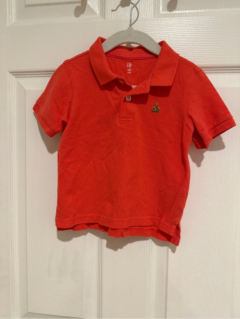 GAP Baby Gap Toddler Boys 2T Polo Shirts 2-Piece Bundle Gray Coral Cotton